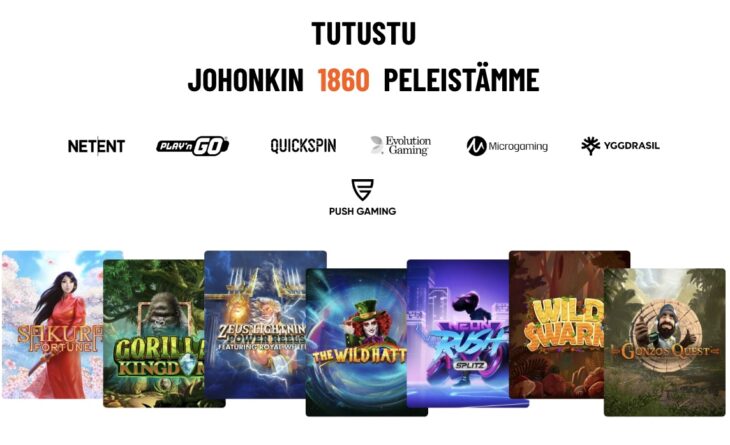 Kazoom casinolla on 1860 peliä