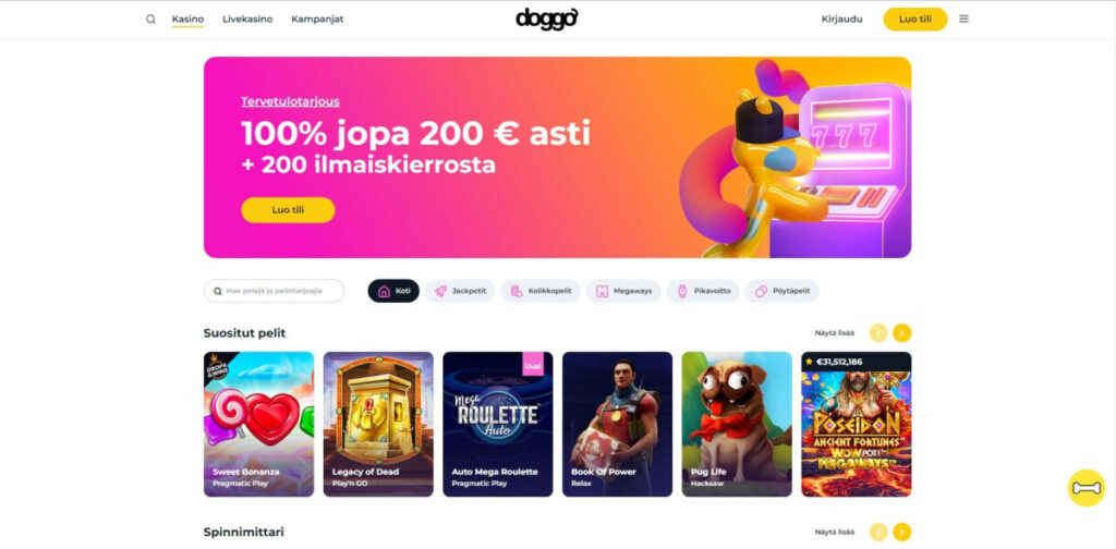 doggo casino pelivalikoima