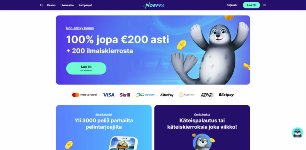 norppa kasino etusivu