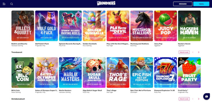 vauhdikas casino pelit