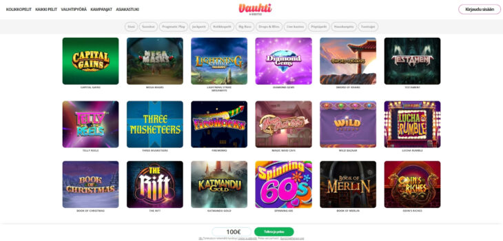 vauhti casino pelit